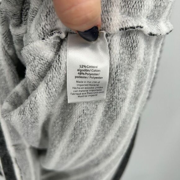 BEYOND YOGA Dark Gray White Striped Live Out Loud Hooded Swim Cover Up Medium - Picture 9 of 9